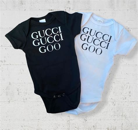 white gucci foams for infants|Gucci baby onesie.